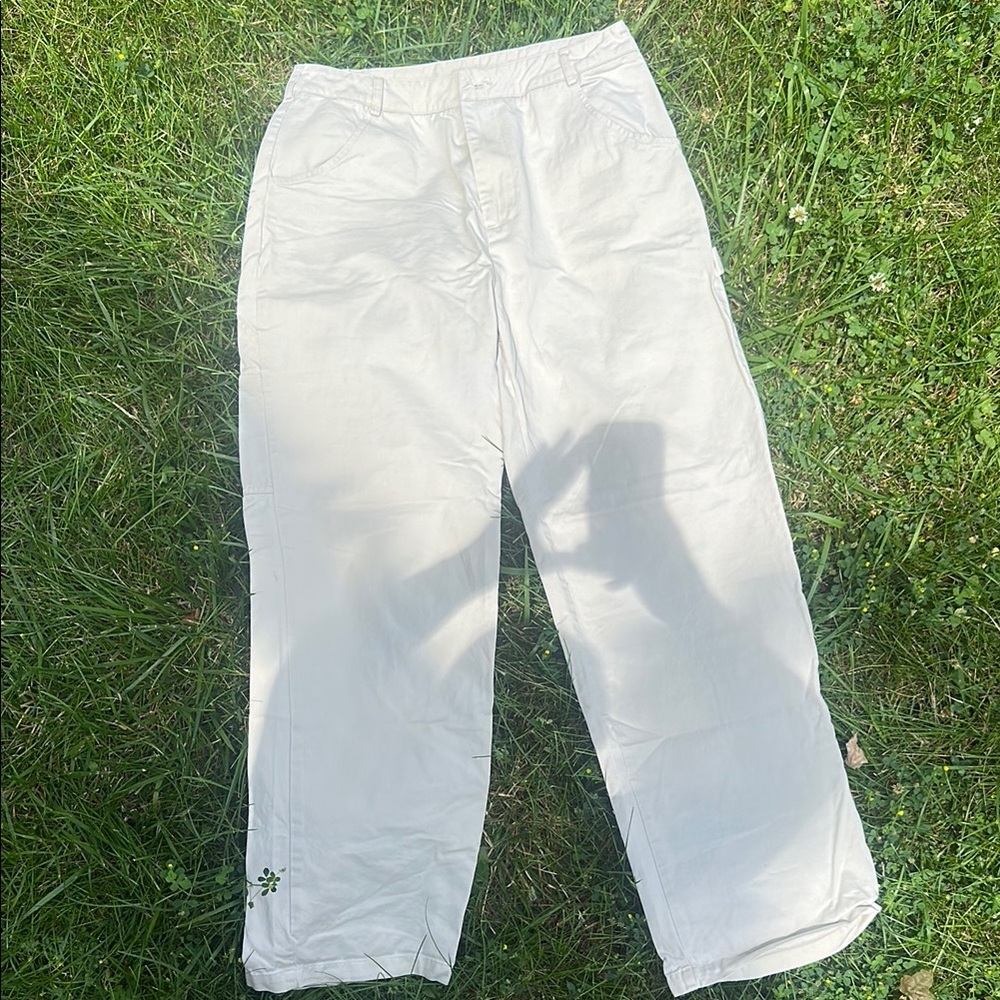 Princess Polly White Straight Leg Pants
